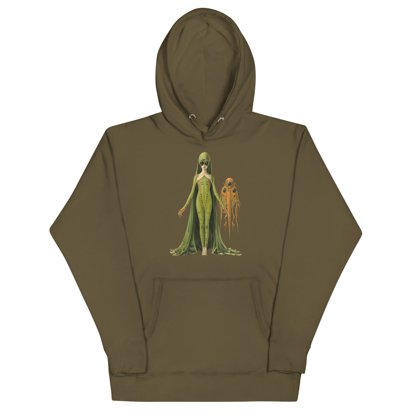 Green Lady Alien & Pet | గ్రీన్ లేడీ ఏలియన్ Hoodie