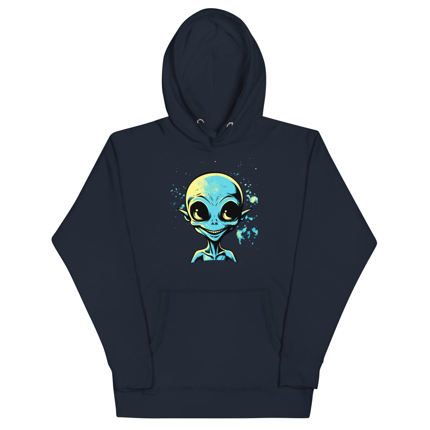 Happy Blue Alien Head | ꯅꯨꯡꯉꯥꯏꯕꯥ ꯕ꯭ꯂꯨ ꯑꯦꯂꯤꯌꯟ ꯍꯦꯗ꯫ Hoodie