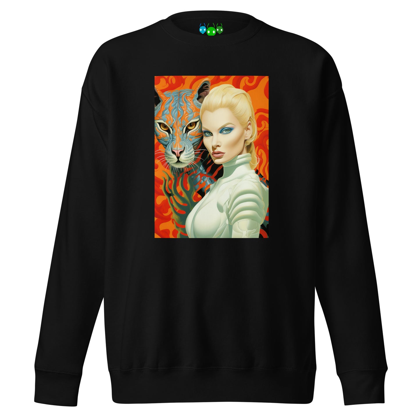 Alien Cat & Woman | Εξωγήινη γάτα Premium Sweatshirt