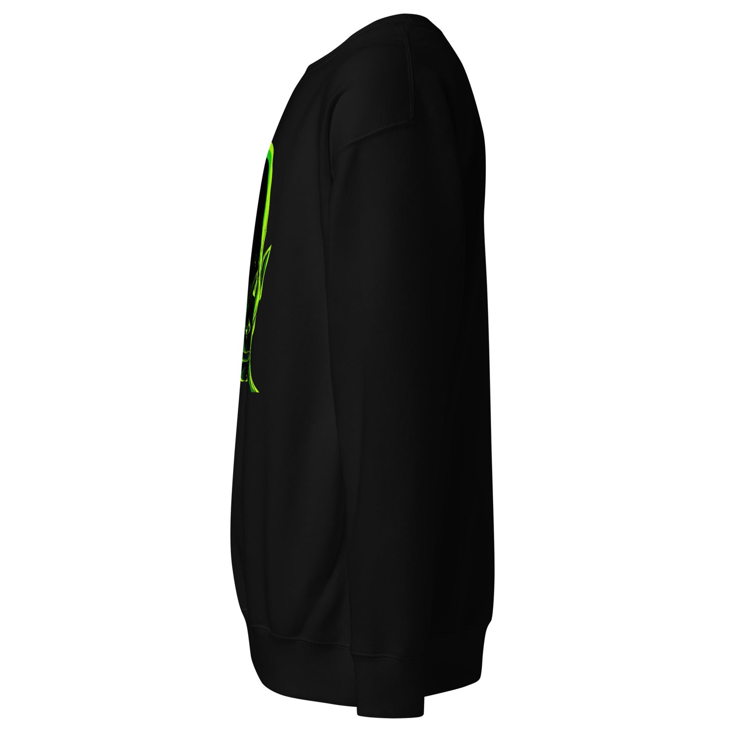 Amazing Green Alien Head Premium Sweatshirt