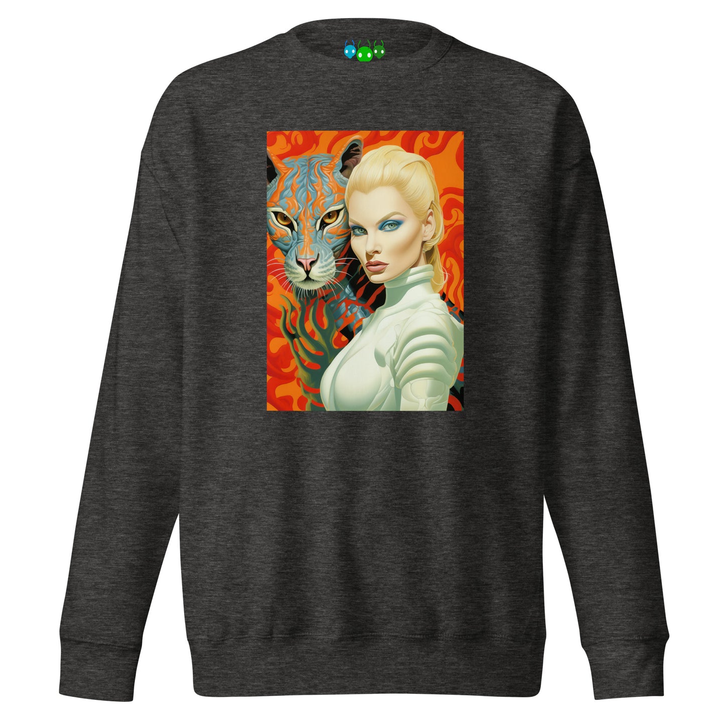 Alien Cat & Woman | Εξωγήινη γάτα Premium Sweatshirt