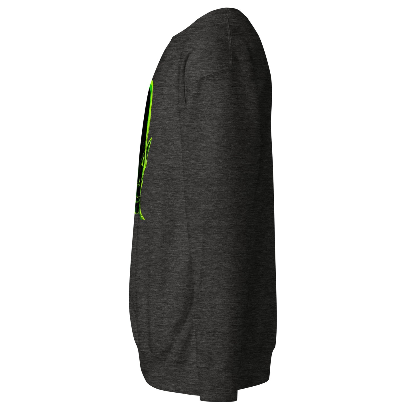 Amazing Green Alien Head Premium Sweatshirt