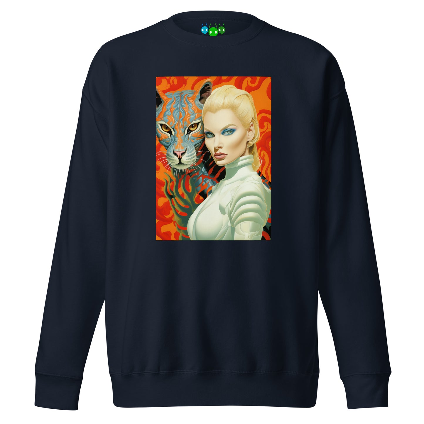 Alien Cat & Woman | Εξωγήινη γάτα Premium Sweatshirt