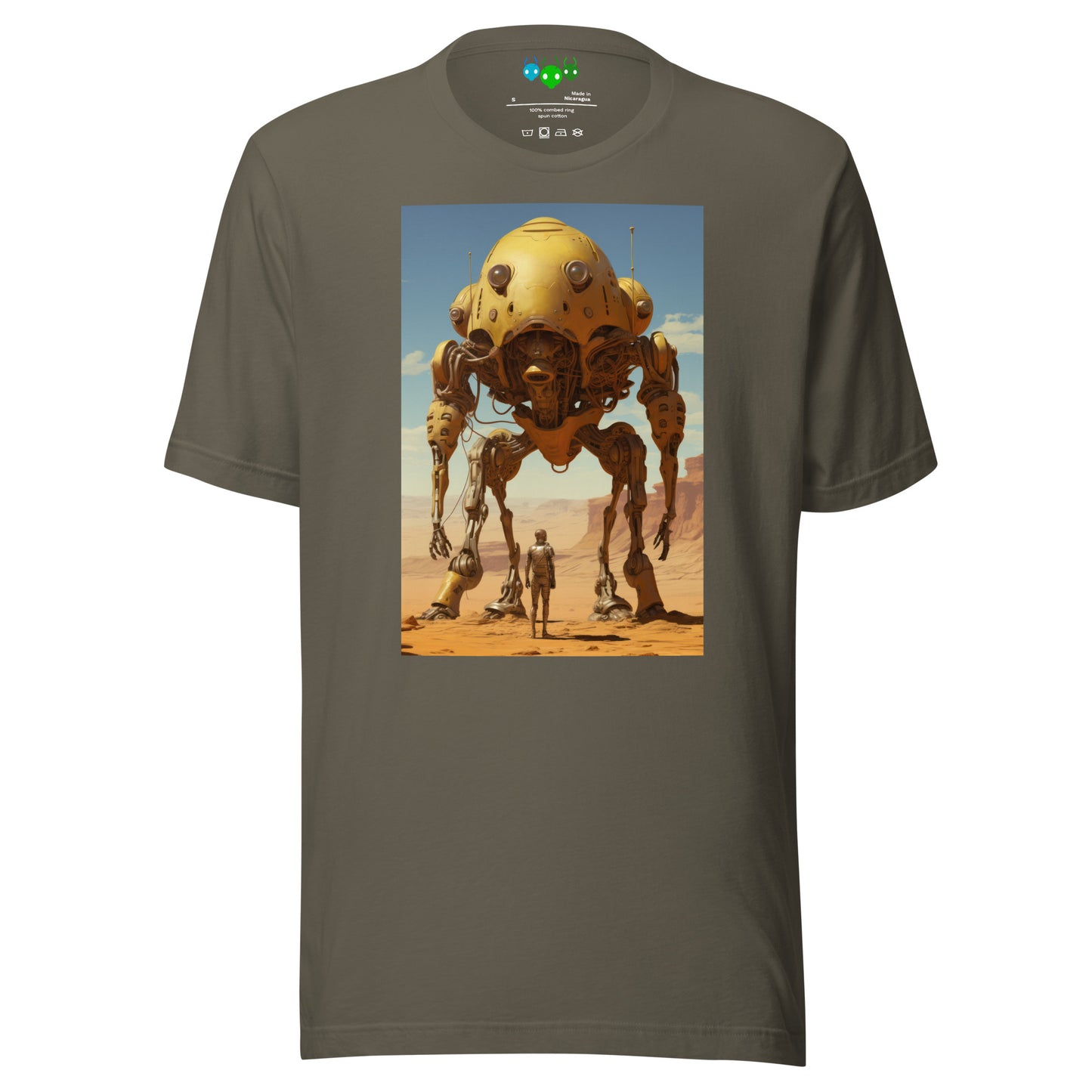 Standing Yellow Frog Mech | Science Fiction T-shirt