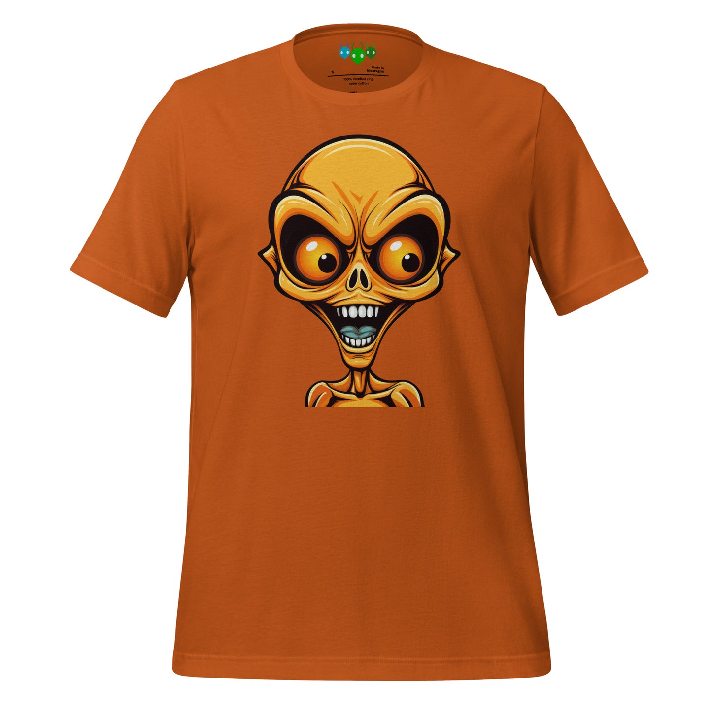 Orange Bug-eye Alien T-shirt