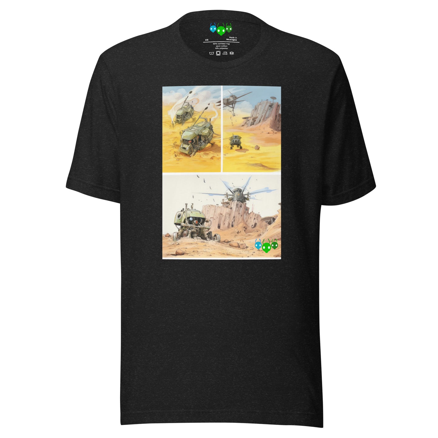 3-panel Heli Fight | Science Fiction T-shirt
