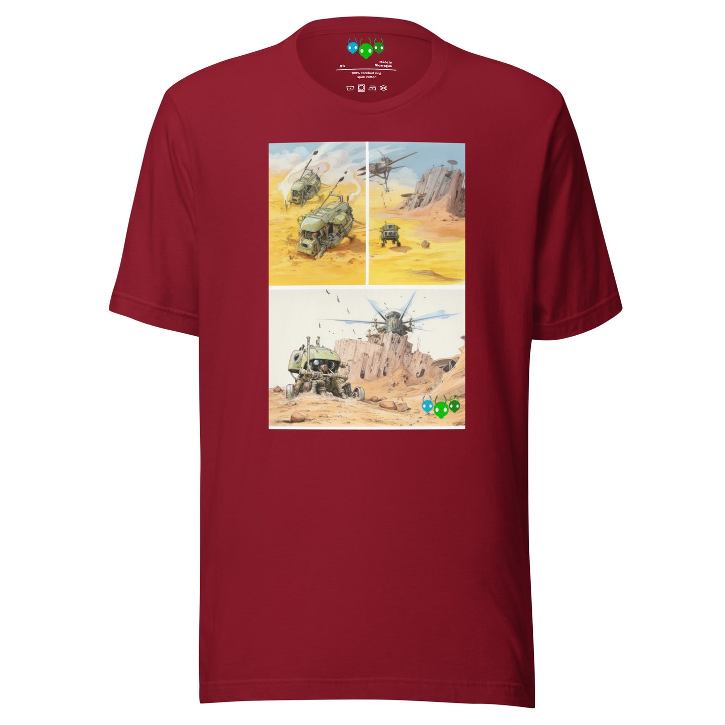 3-panel Heli Fight | Science Fiction T-shirt