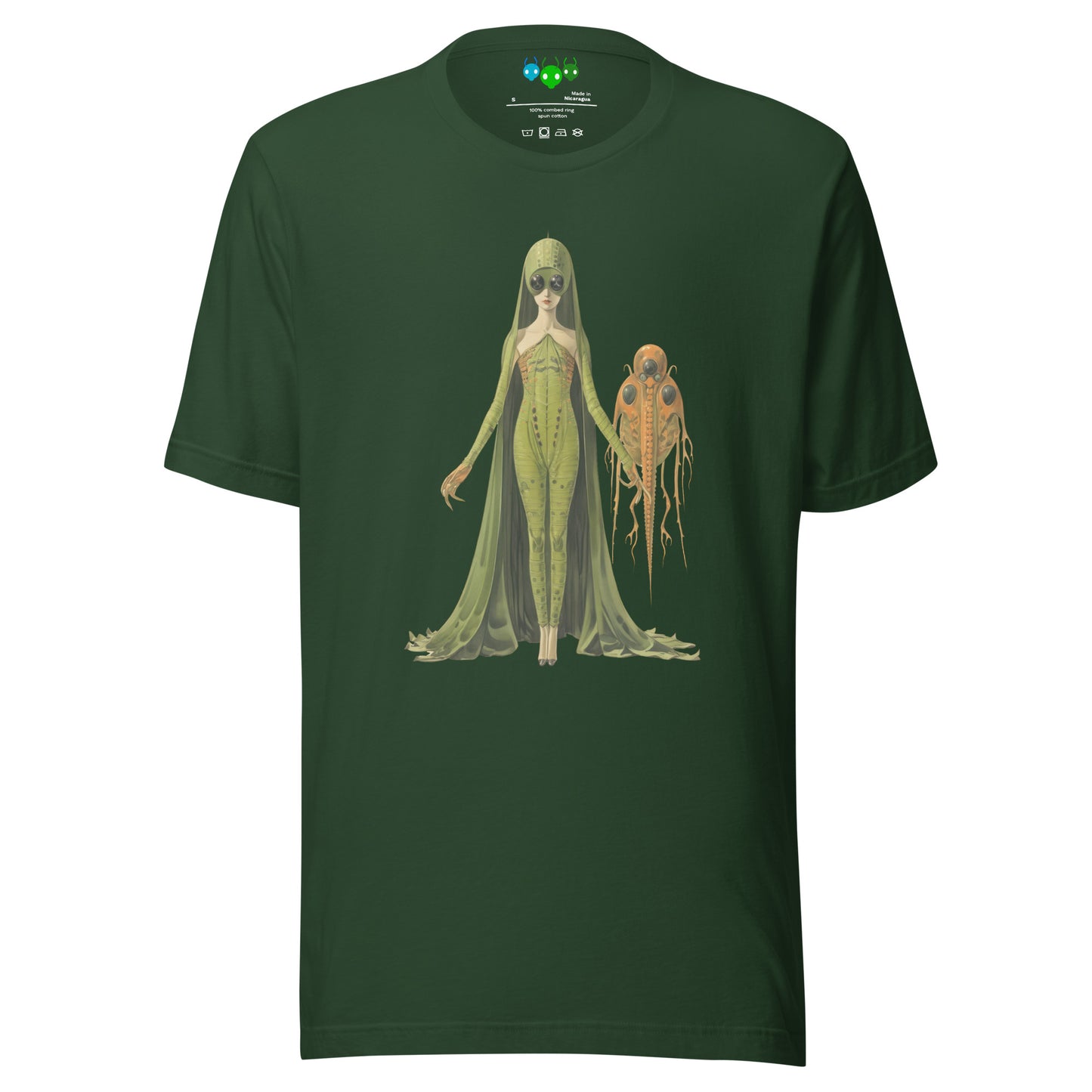 Green Lady Alien & Pet | గ్రీన్ లేడీ ఏలియన్ T-shirt