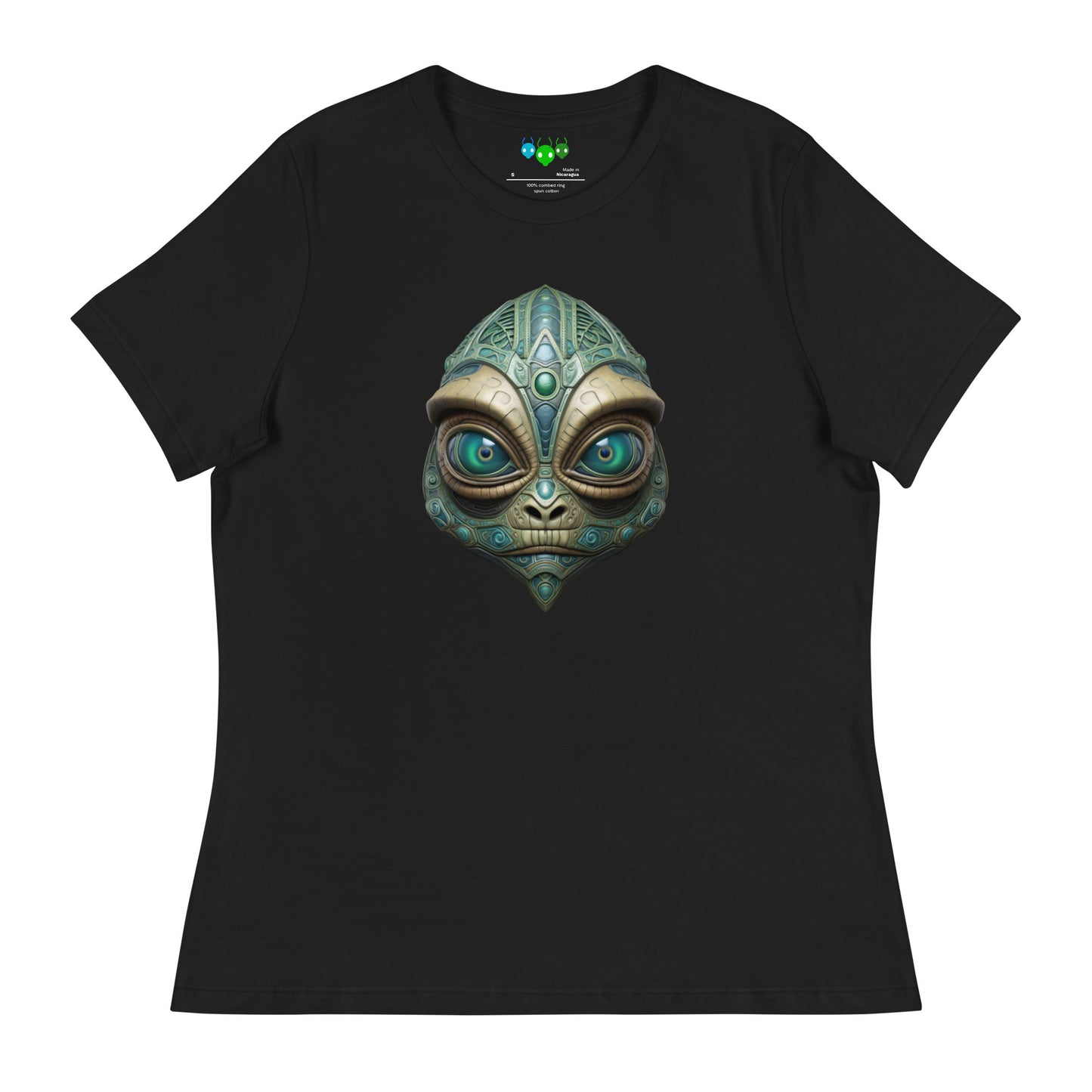 Women's Alien Lizard Head | એલિયન લિઝાર્ડ હેડ Relaxed T-Shirt