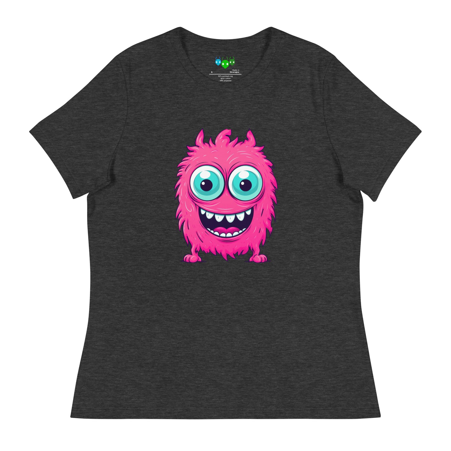 Women's Hairy Pink Alien Monster Relaxed T-Shirt