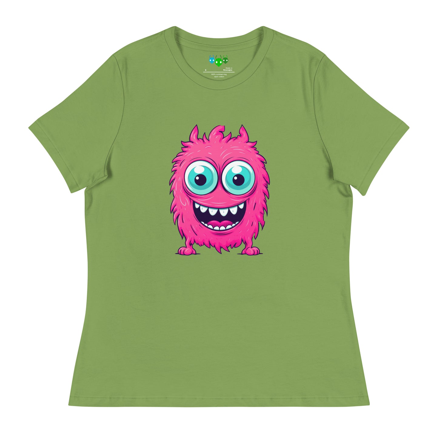 Women's Hairy Pink Alien Monster Relaxed T-Shirt