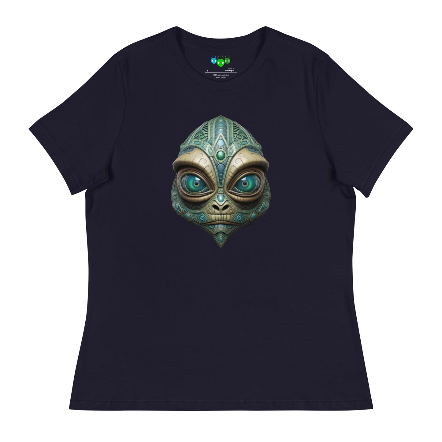 Women's Alien Lizard Head | એલિયન લિઝાર્ડ હેડ Relaxed T-Shirt