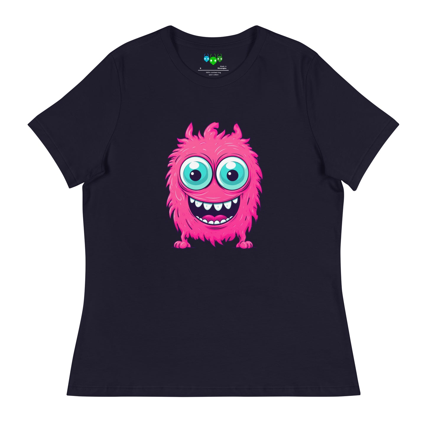 Women's Hairy Pink Alien Monster Relaxed T-Shirt