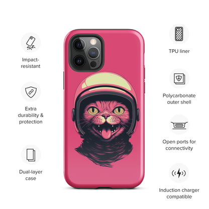 Pink Alien Cat Cosmonaut Tough Case for iPhone®