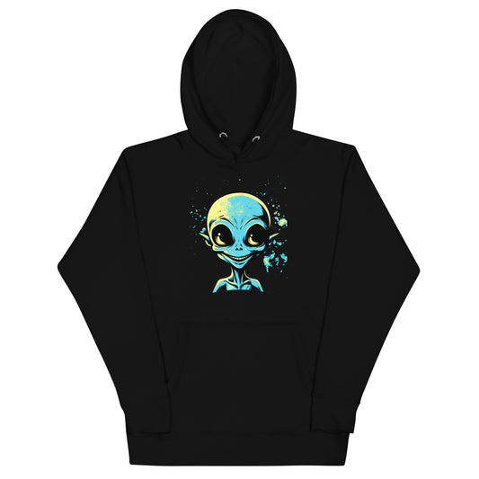 Happy Blue Alien Head | ꯅꯨꯡꯉꯥꯏꯕꯥ ꯕ꯭ꯂꯨ ꯑꯦꯂꯤꯌꯟ ꯍꯦꯗ꯫ Hoodie