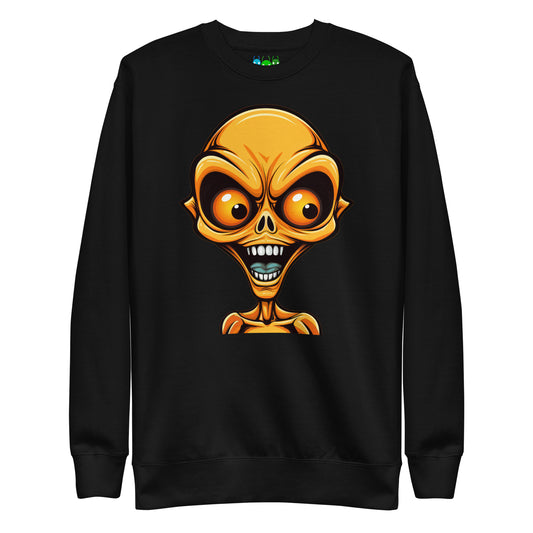 Orange Bug-eye Alien Premium Sweatshirt