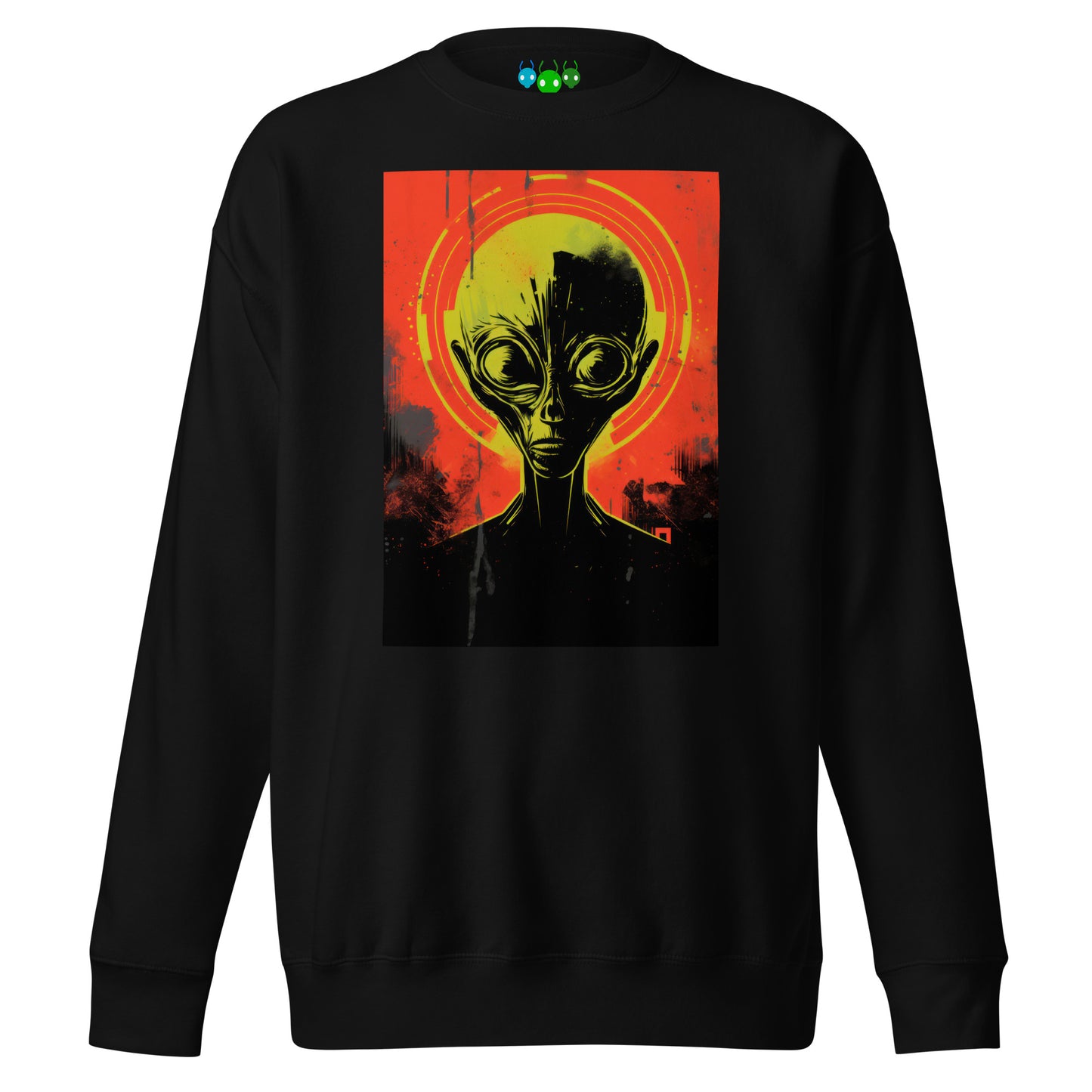 Red Righteous Alien Head Premium Sweatshirt