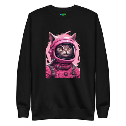 Pinky Cat Astronaut Premium Sweatshirt