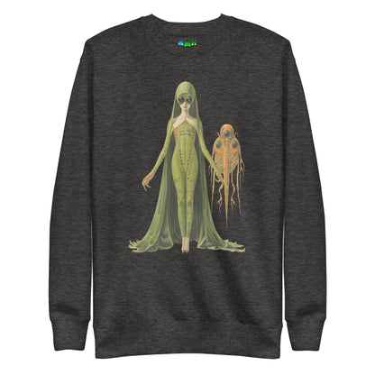 Green Lady Alien & Pet | గ్రీన్ లేడీ ఏలియన్ Premium Sweatshirt