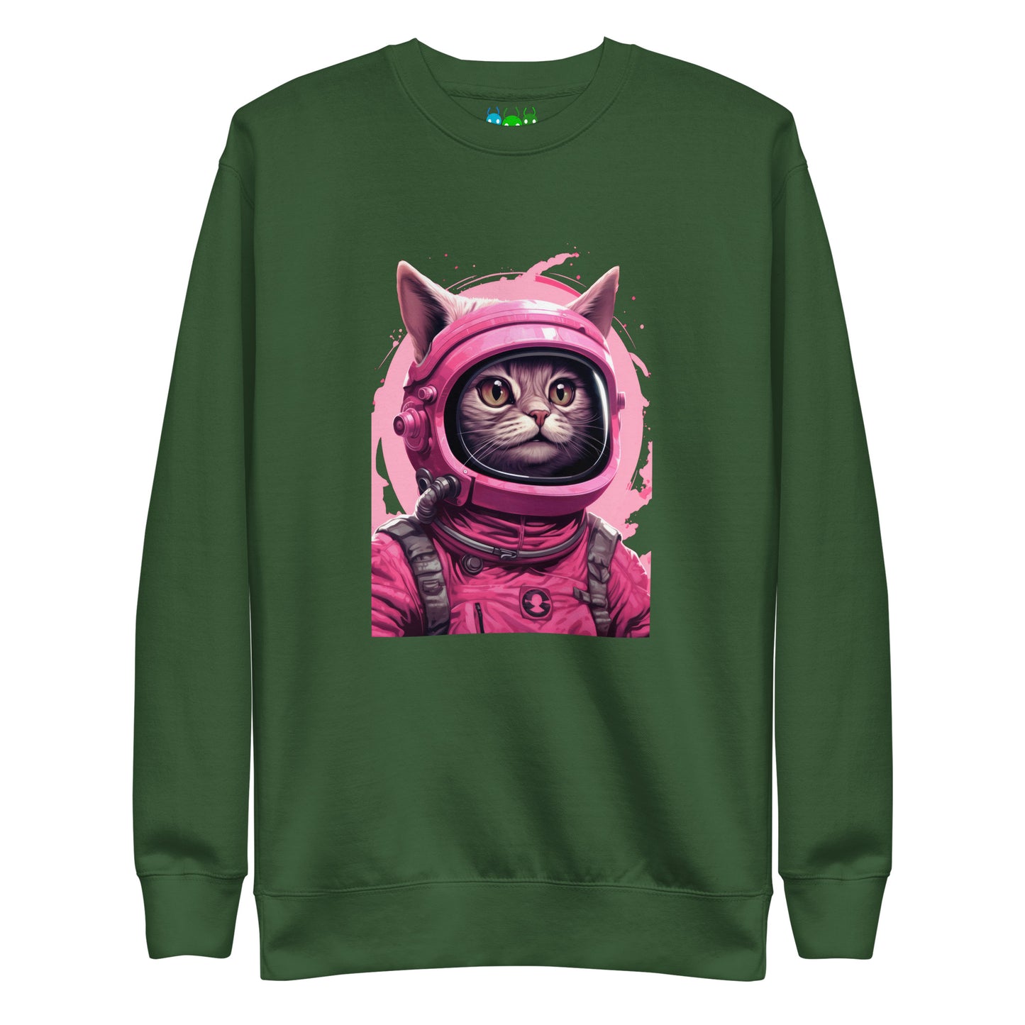 Pinky Cat Astronaut Premium Sweatshirt