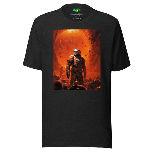 Red Alien Moon Battle | Science Fiction T-shirt