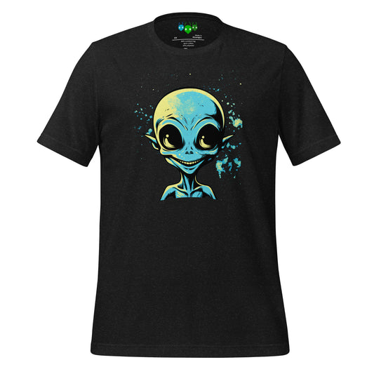 Happy Blue Alien Head | ꯅꯨꯡꯉꯥꯏꯕꯥ ꯕ꯭ꯂꯨ ꯑꯦꯂꯤꯌꯟ ꯍꯦꯗ꯫ T-shirt